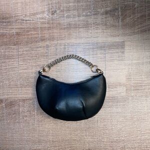 Urban Outfitters Black Leather Chain Handle Bag